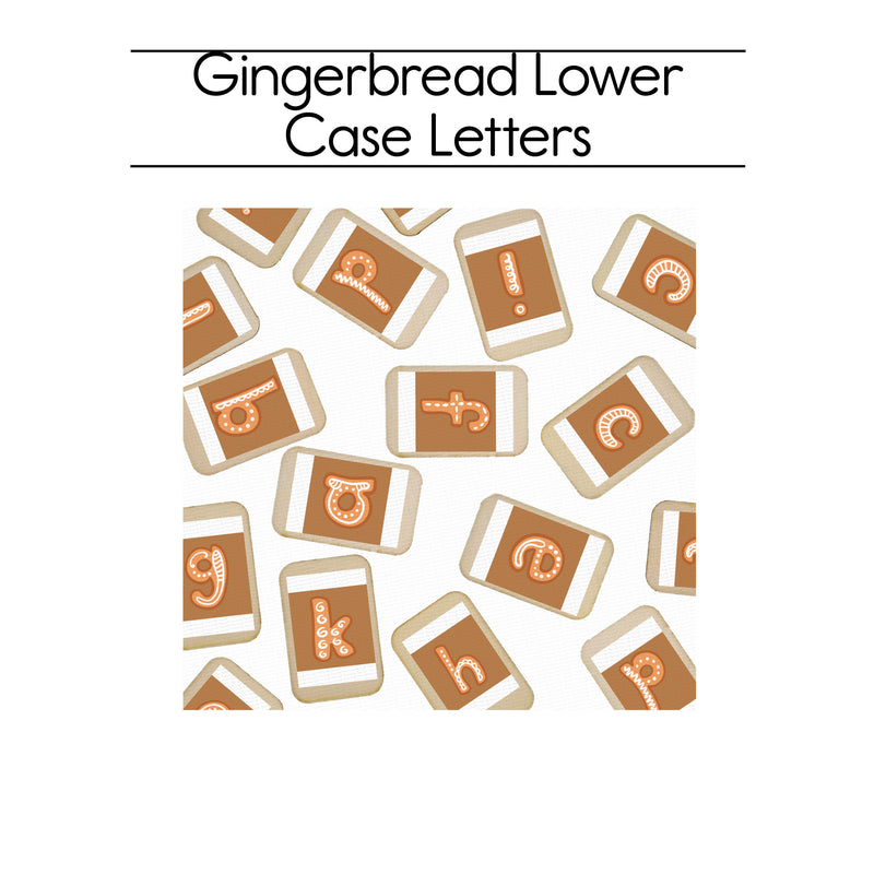 Gingerbread Letters Lower Case - Horizon Pack- PlayTiles