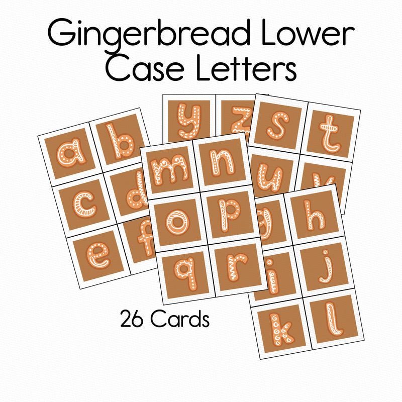 Gingerbread Letters Lower Case - Horizon Pack- Card Pack