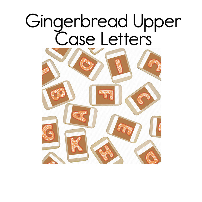 Gingerbread Upper Case Letters - Horizon Pack- PlayTiles