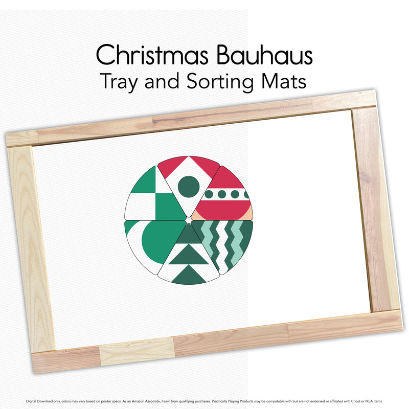 Christmas Bauhaus - Round Tray with 5 Sections