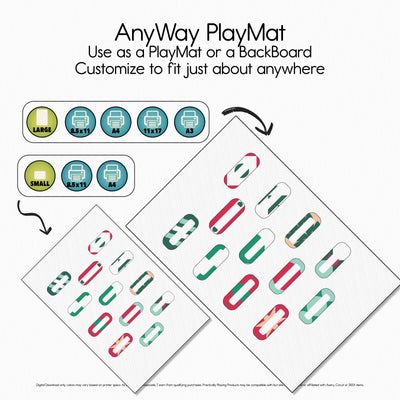 Christmas Bauhaus - PlayMat Pack- Twelve Slot Rounded Rectangles