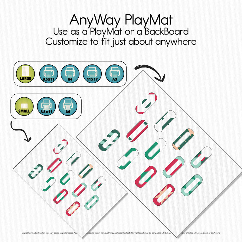 Christmas Bauhaus - PlayMat Pack- Twelve Slot Rounded Rectangles