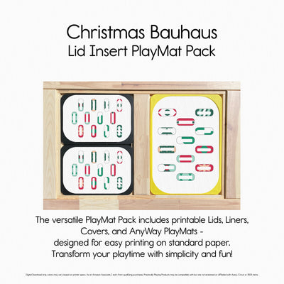 Christmas Bauhaus - PlayMat Pack- Twelve Slot Rounded Rectangles