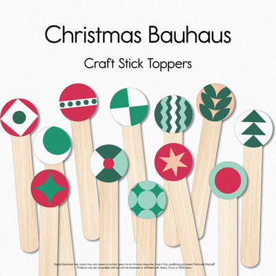 Christmas Bauhaus - Craft Stick Covers and Toppers