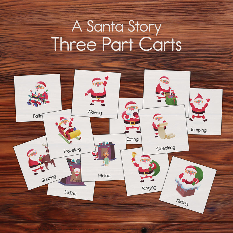 A Santa Story - Three-Part Cards