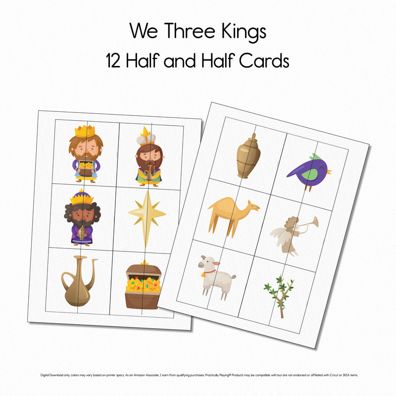 We Three Kings - Half and Half Cards