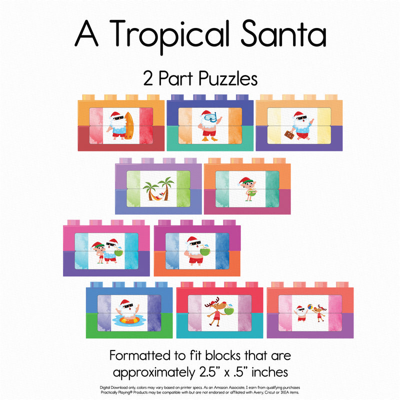 A Tropical Santa Story - 2 Part Puzzles