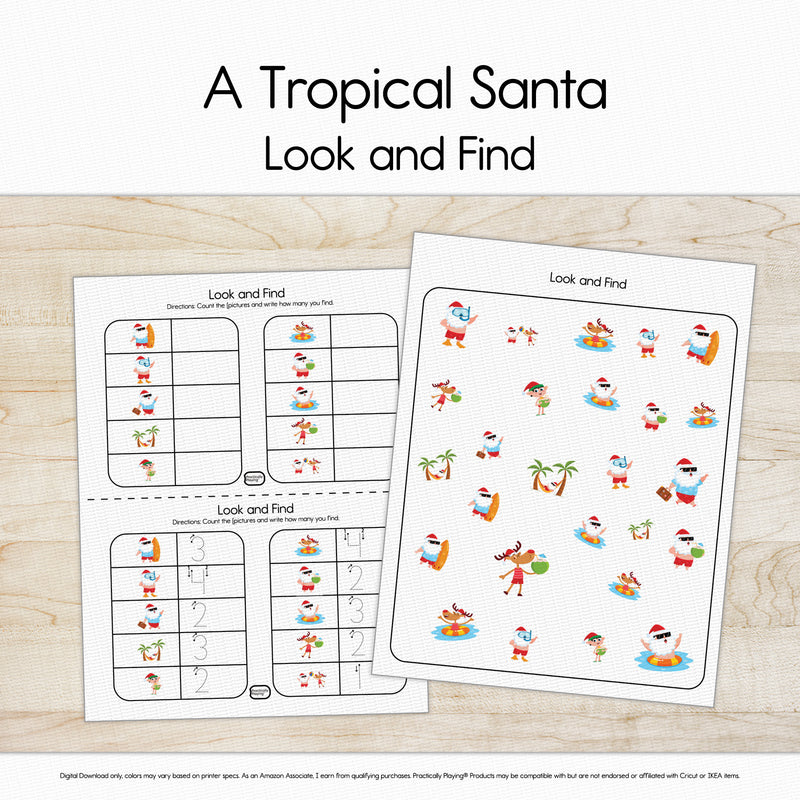 A Tropical Santa Story - Look and Find