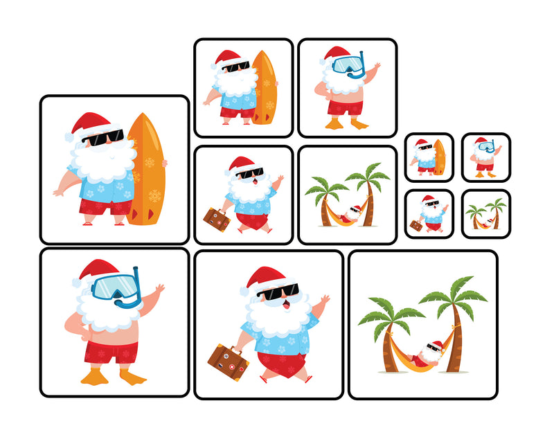 A Tropical Santa Story - Sorting Activity Mats with Loose Parts