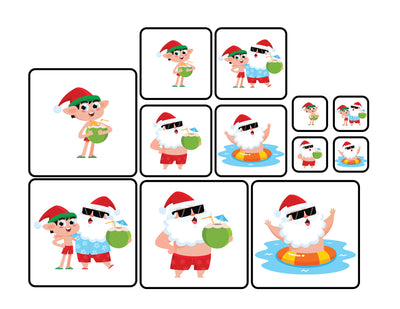 A Tropical Santa Story - Sorting Activity Mats with Loose Parts