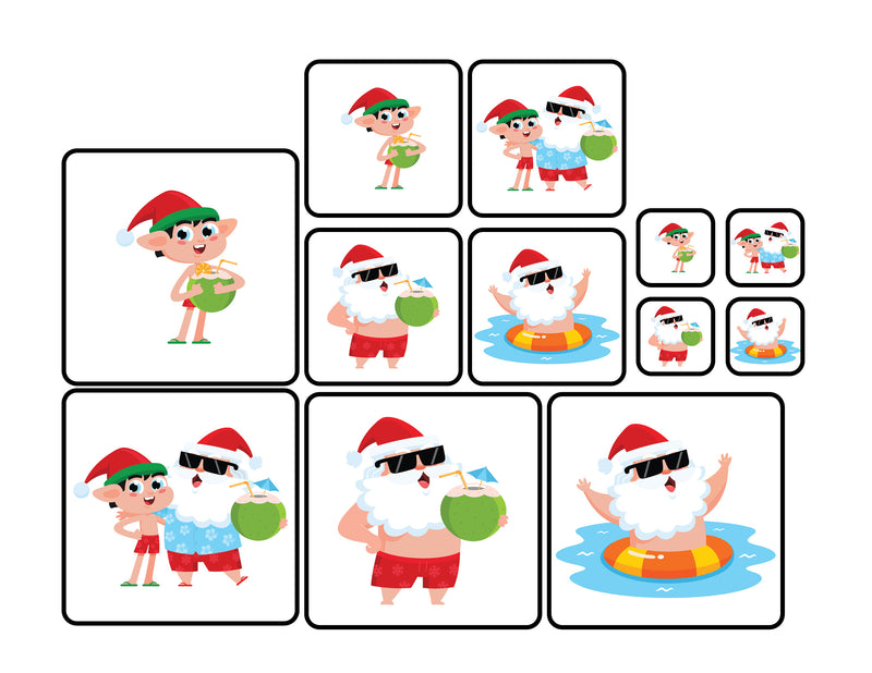 A Tropical Santa Story - Sorting Activity Mats with Loose Parts