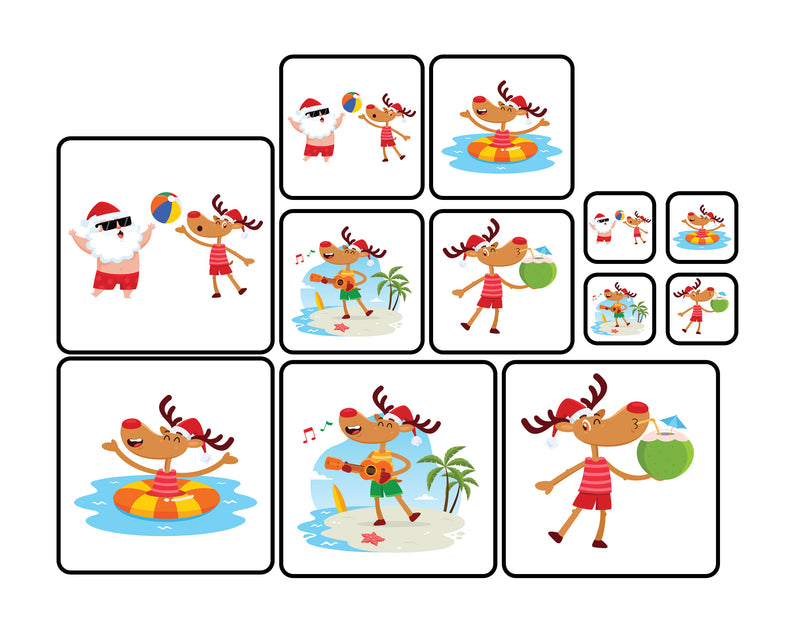 A Tropical Santa Story - Sorting Activity Mats with Loose Parts