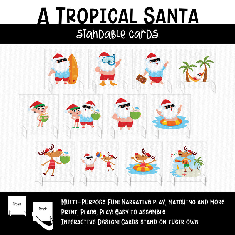 A Tropical Santa Story - Standable Cards