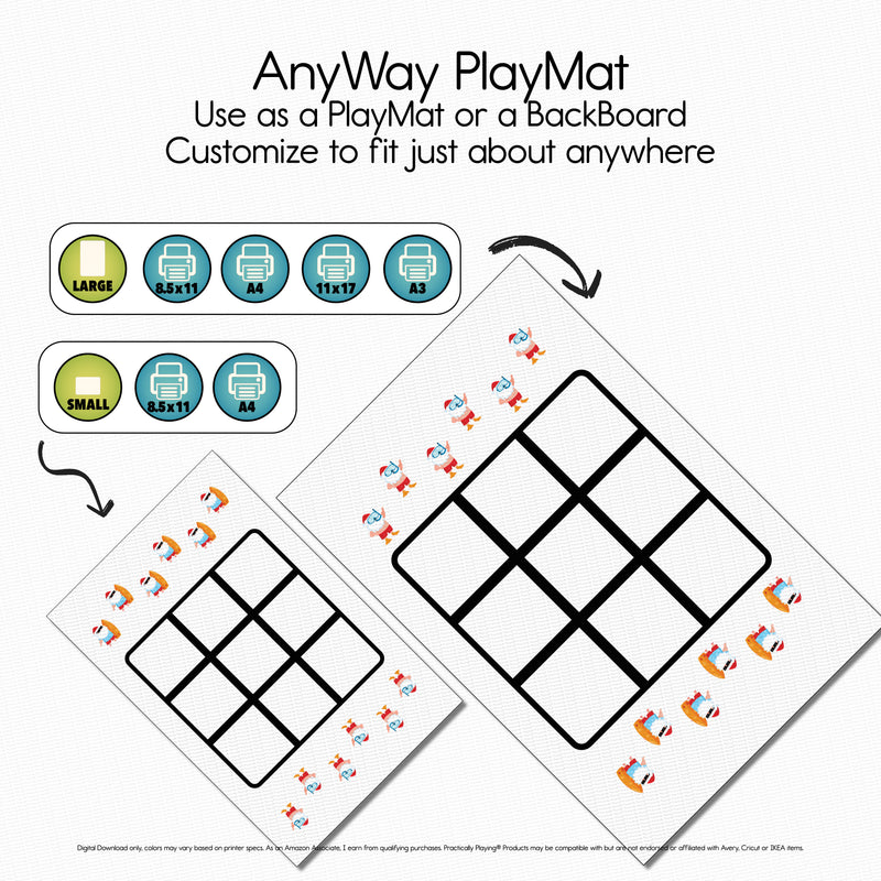 A Tropical Santa Story - PlayMat Tic Tac Toe