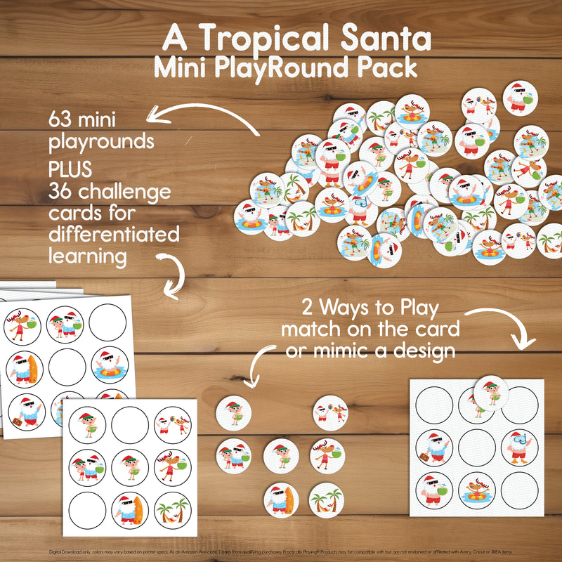 A Tropical Santa Story - Mini PlayRounds Challenge Cards