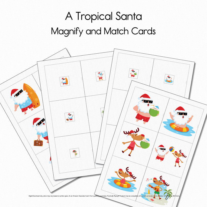 A Tropical Santa Story - Magnify and Match Cards