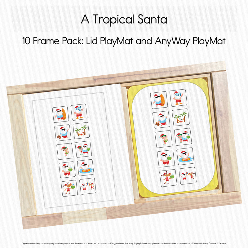 A Tropical Santa Story - PlayMat Ten Frame Sorter