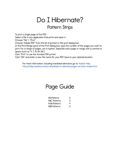 Do I Hibernate? - Pattern Strips