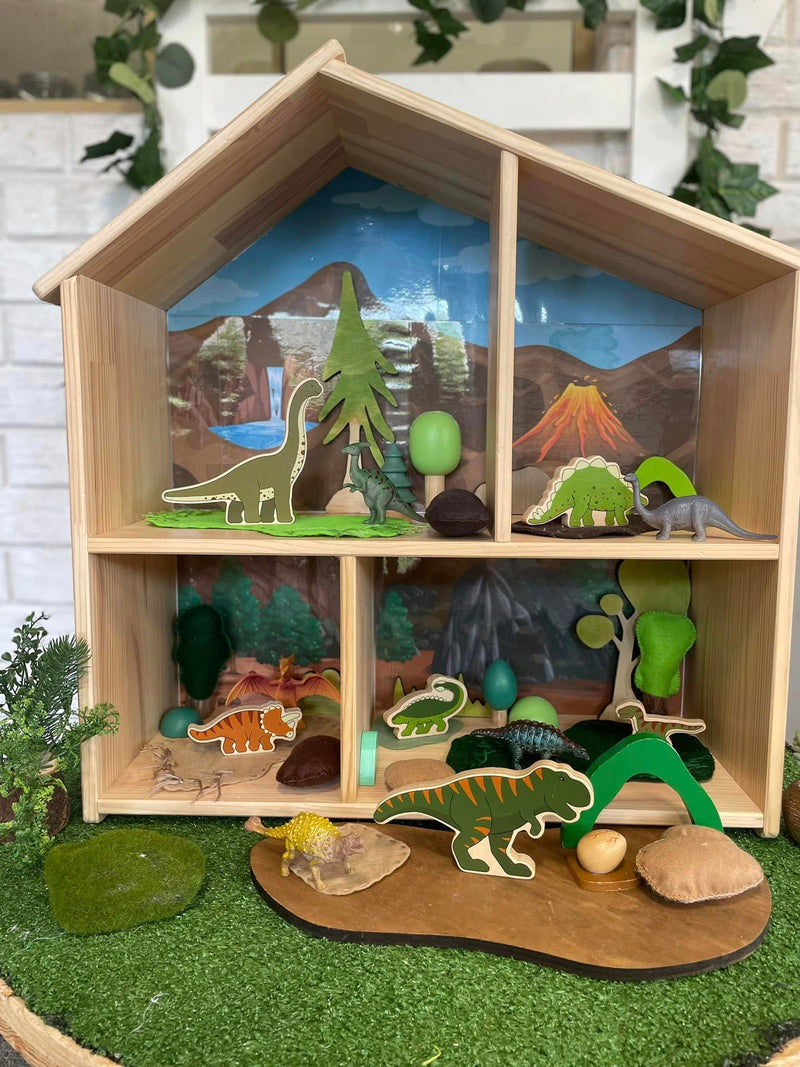 Dinosaurs! Flisat Dollhouse Printable Insert – Practically Playing