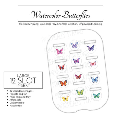 Watercolor Butterflies Action Pack Action Pack: Printable Inserts and Loose Parts