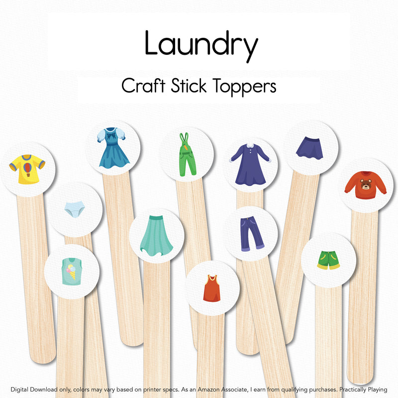 Laundry - Craft Stick Covers and Toppers PDF