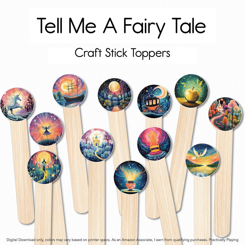 Tell Me a Fairy Tale - Craft Stick Covers and Toppers PDF