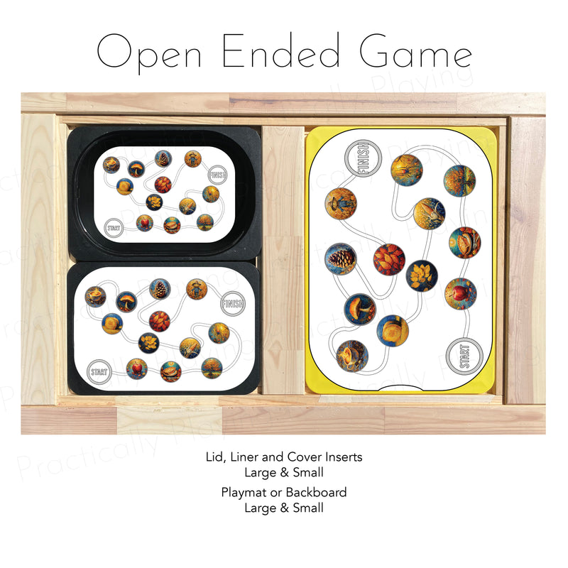 Autumn Essentials Game Essentials Pack: Printable Insert, Game and Loose Parts Pack- CRICUT PRINT AND CUT