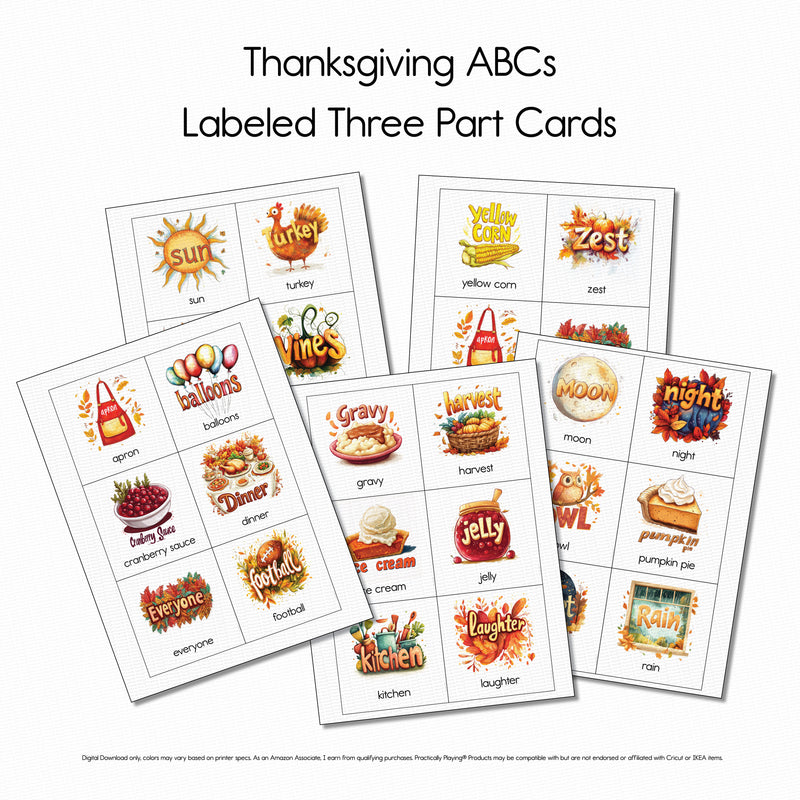 Game Cards and Song Pack - Thanksgiving ABC