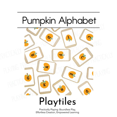 Pumpkin Alphabet Action Pack: Printable Inserts and Loose Parts CRICUT PRINT AND CUT