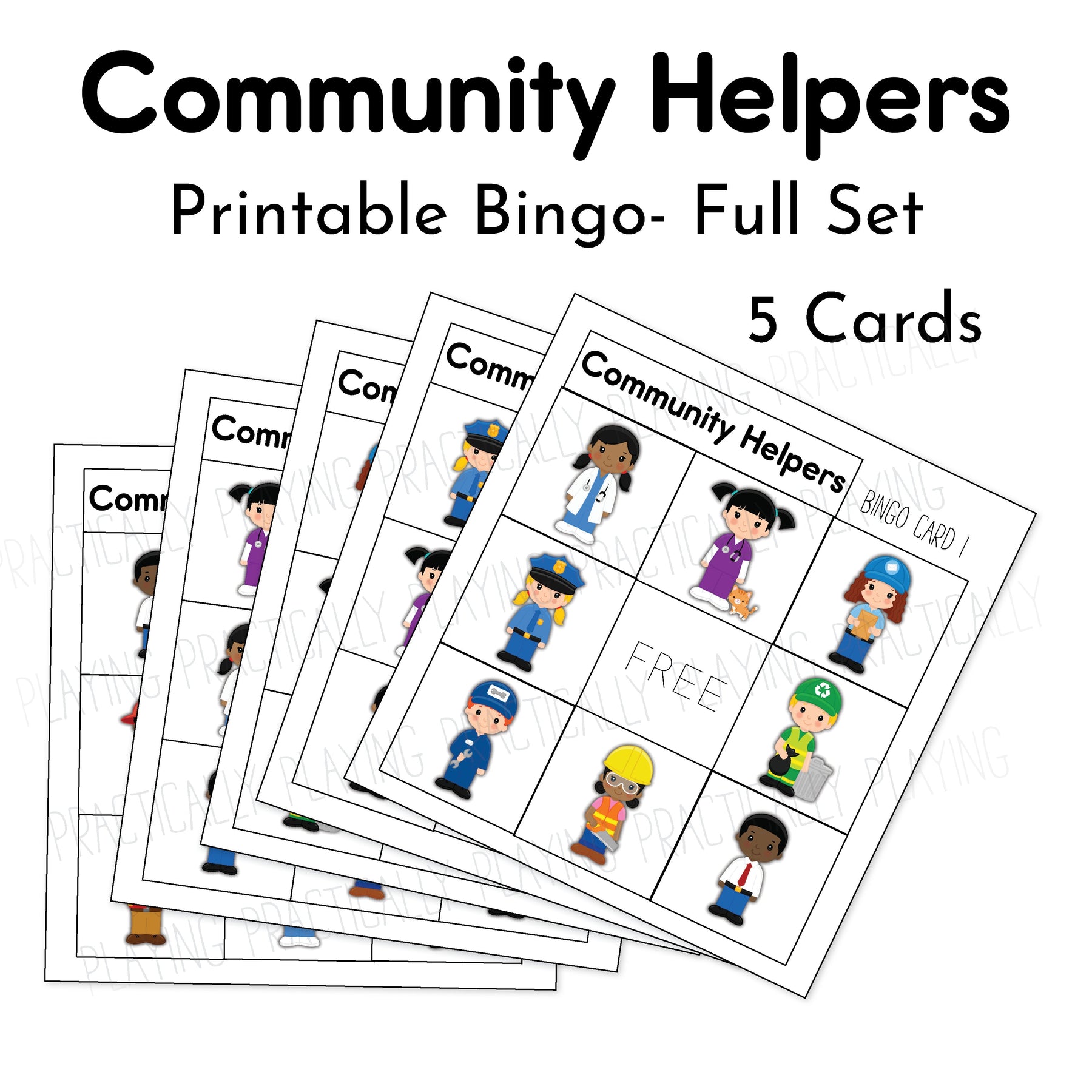 Community Helper In Store Community Helpers Game Essentials Pack: Printable Insert, Game and Loo ...