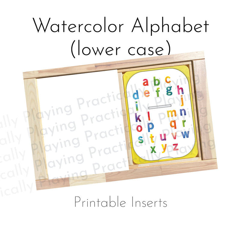Watercolor Lower Case Alphabet Action Pack- CRICUT PRINT AND CUT