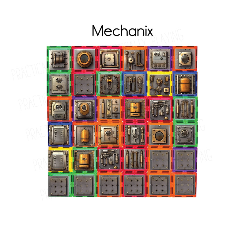Mechanix Constructables Mega Builder Kit: Printable Tiles and Playmats- CRICUT PRINT AND CUT