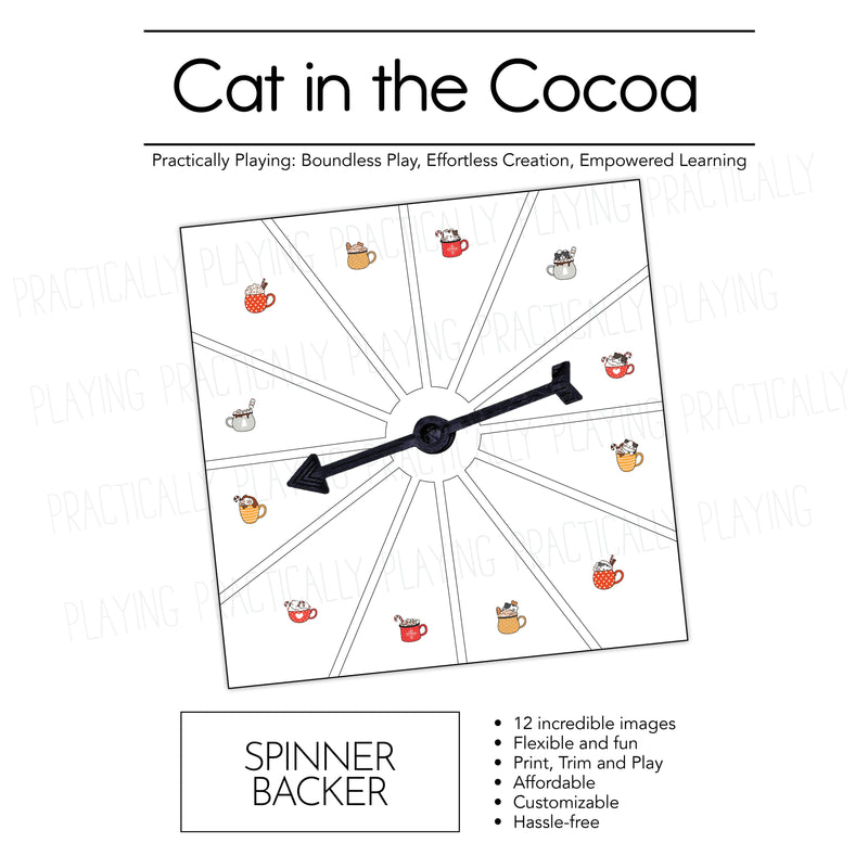 Cat in the Cocoa Action Pack: Printable Inserts and Loose Parts- CRICUT PRINT AND CUT