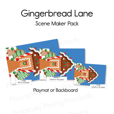 Gingerbread Lane Constructables Mega Builder Kit: Printable Tiles and Playmats- CRICUT PRINT AND CUT
