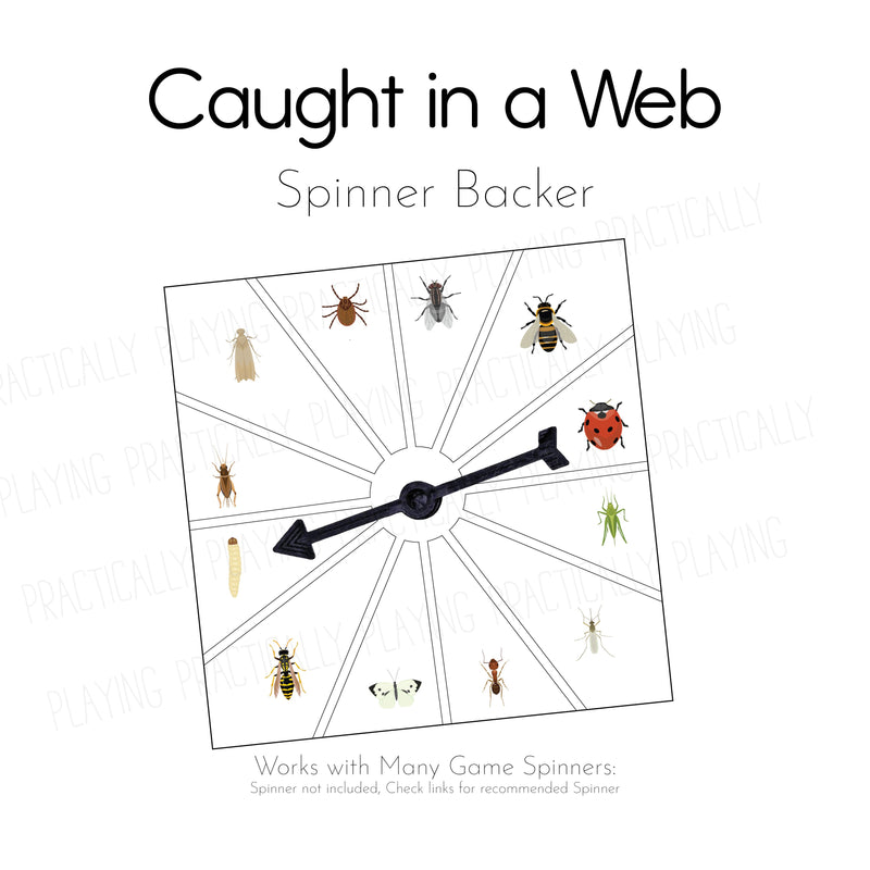 Caught in a Web Action Pack: Printable Inserts and Loose Parts - CRICUT PRINT AND CUT