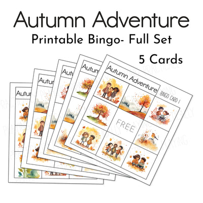 Autumn Adventure Game Essentials Pack: Printable Insert, Game and Loose Parts Pack-CRICUT PRINT AND CUT