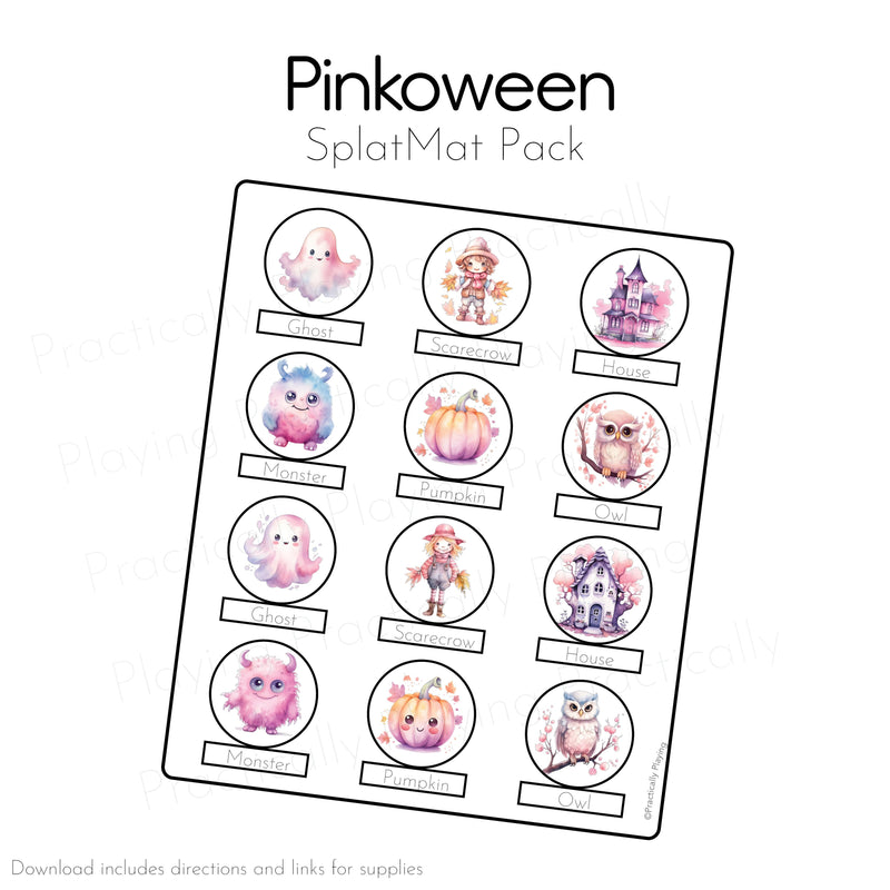 Pinkoween Game Essentials Pack: Printable Insert, Game and Loose Parts Pack- VIP ONLY- CRICUT PRINT AND CUT