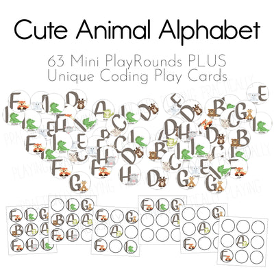 Cute Animal Alphabet Constructables Mega Builder Kit: Printable Tiles and Playmats -CRICUT PRINT AND CUT- VIP EXCLUSIVE
