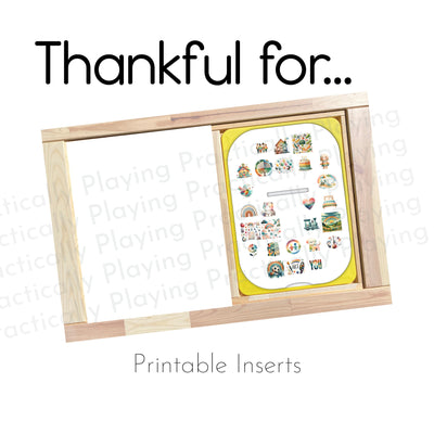 Thankful For... (The Gratitude Pack) Action Pack: Printable Inserts and Loose Parts- CRICUT PRINT AND CUT