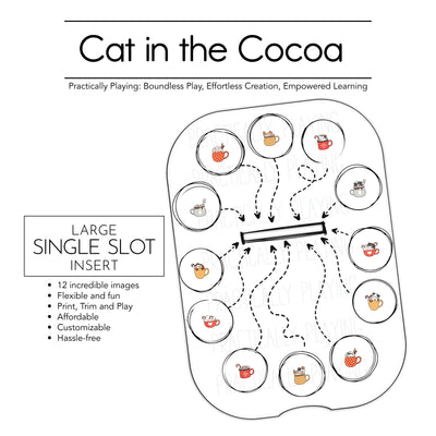 Cat in the Cocoa Action Pack: Printable Inserts and Loose Parts- CRICUT PRINT AND CUT