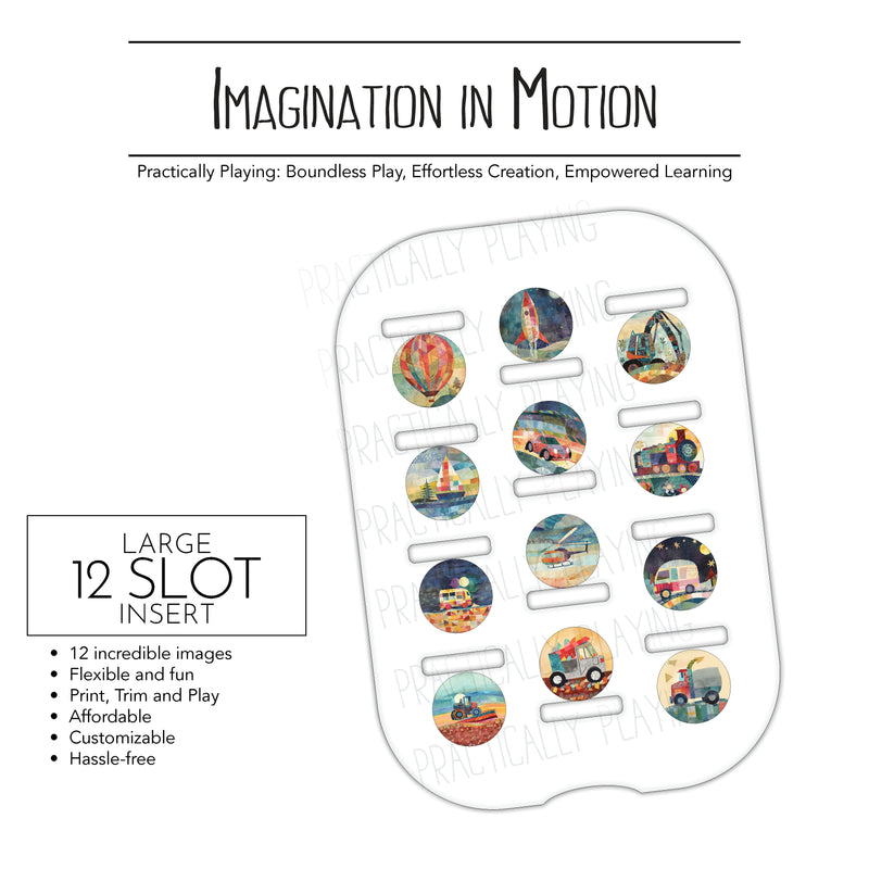 Imagination in Motion Action Pack: Printable Inserts and Loose Parts- CRICUT PRINT AND CUT