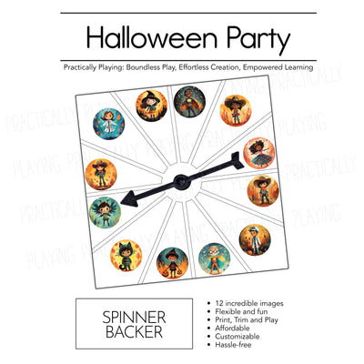 Halloween Party Action Pack: Printable Inserts and Loose Parts- CRICUT PRINT AND CUT