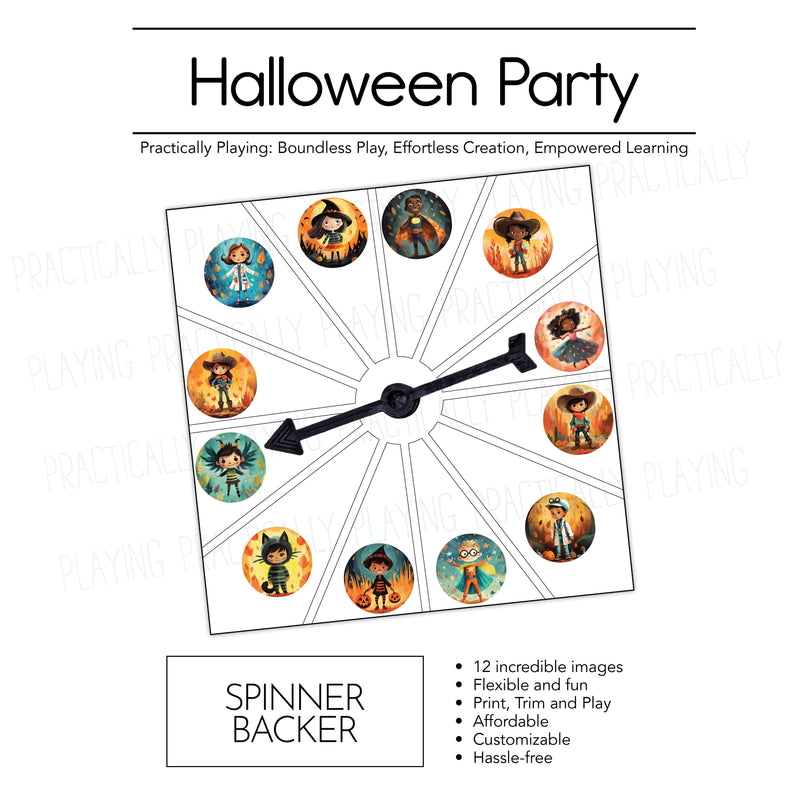 Halloween Party Action Pack: Printable Inserts and Loose Parts- CRICUT PRINT AND CUT