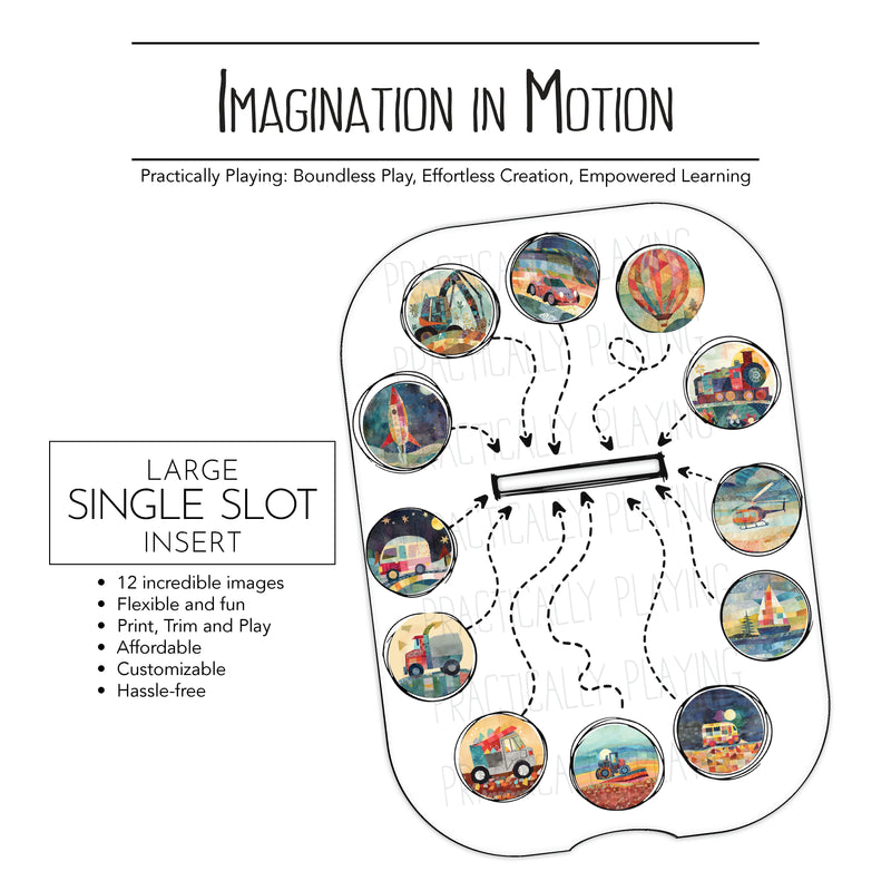 Imagination in Motion Action Pack: Printable Inserts and Loose Parts- CRICUT PRINT AND CUT