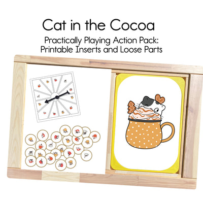 Cat in the Cocoa Action Pack: Printable Inserts and Loose Parts- CRICUT PRINT AND CUT