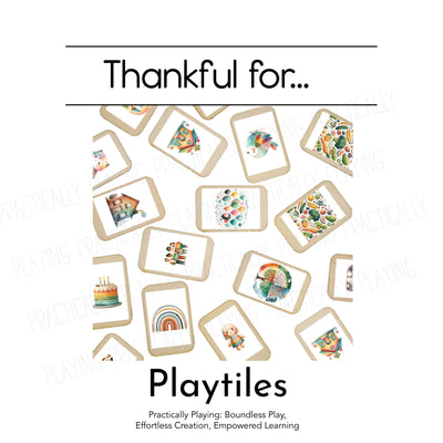 Thankful For... (The Gratitude Pack) Action Pack: Printable Inserts and Loose Parts- CRICUT PRINT AND CUT