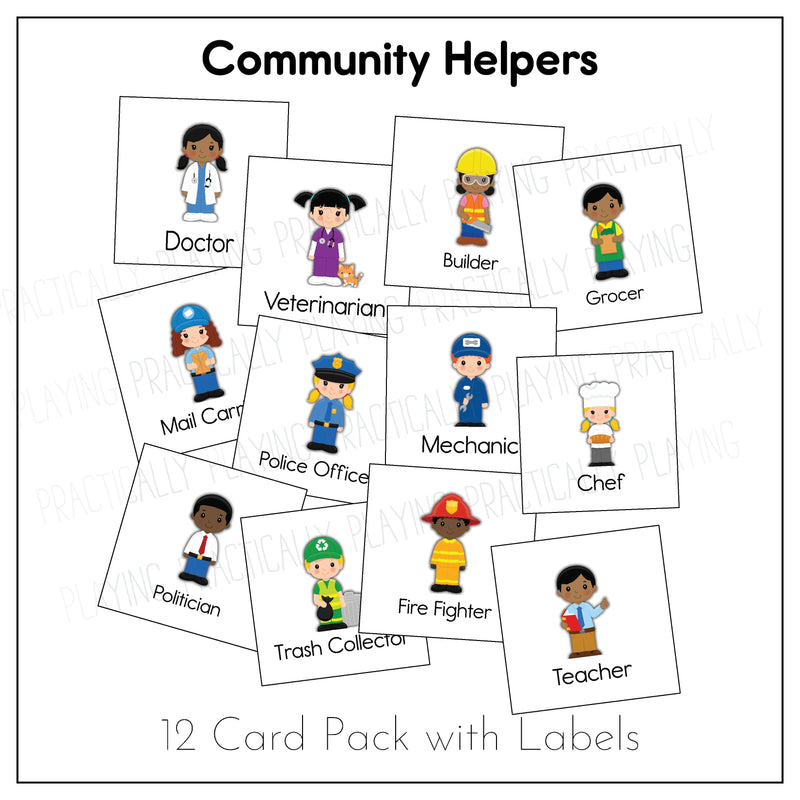 Community Helpers Game Essentials Pack: Printable Insert, Game and Loose Parts Pack- CRICUT PRINT AND CUT