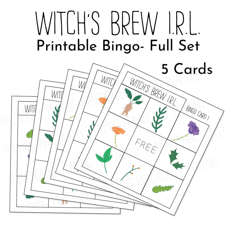 Witches Brew IRL Game Essentials Pack: Printable Insert, Game and Loose Parts Pack- CRICUT PRINT AND CUT