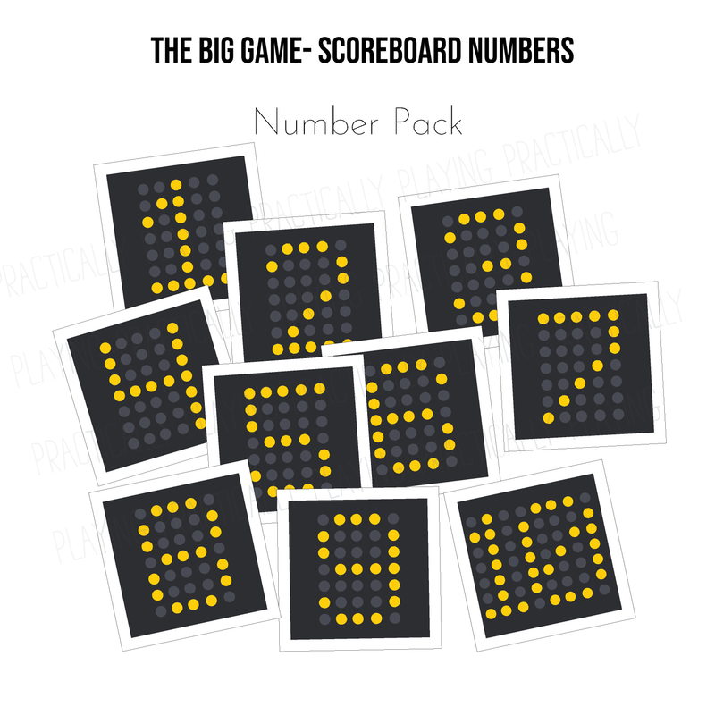 The Big Game "ScoreBoard" Number Cards