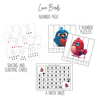 Love Birds Complete Play Pack- Cricut Print and Cut